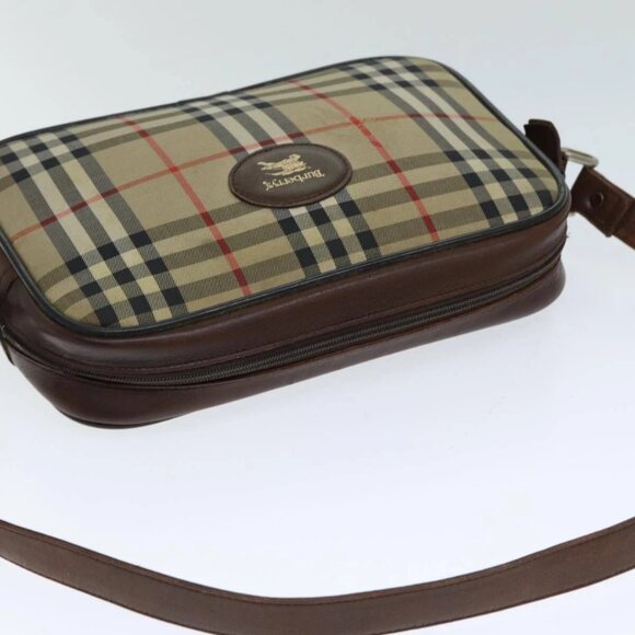 Burberrys Nova Check Shoulder Bag Canvas Beige Auth - Picture 9 of 16